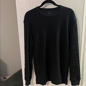 Black waffle sweater